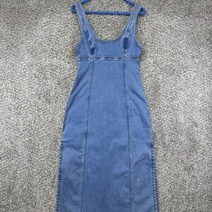 american eagle denim maxi dress AE V-Neck Denim Maxi Dress